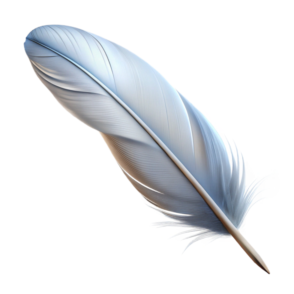 tranquil pristine A single, delicate feather floating on the wind. Light and airy, delicate details perfect clarity png