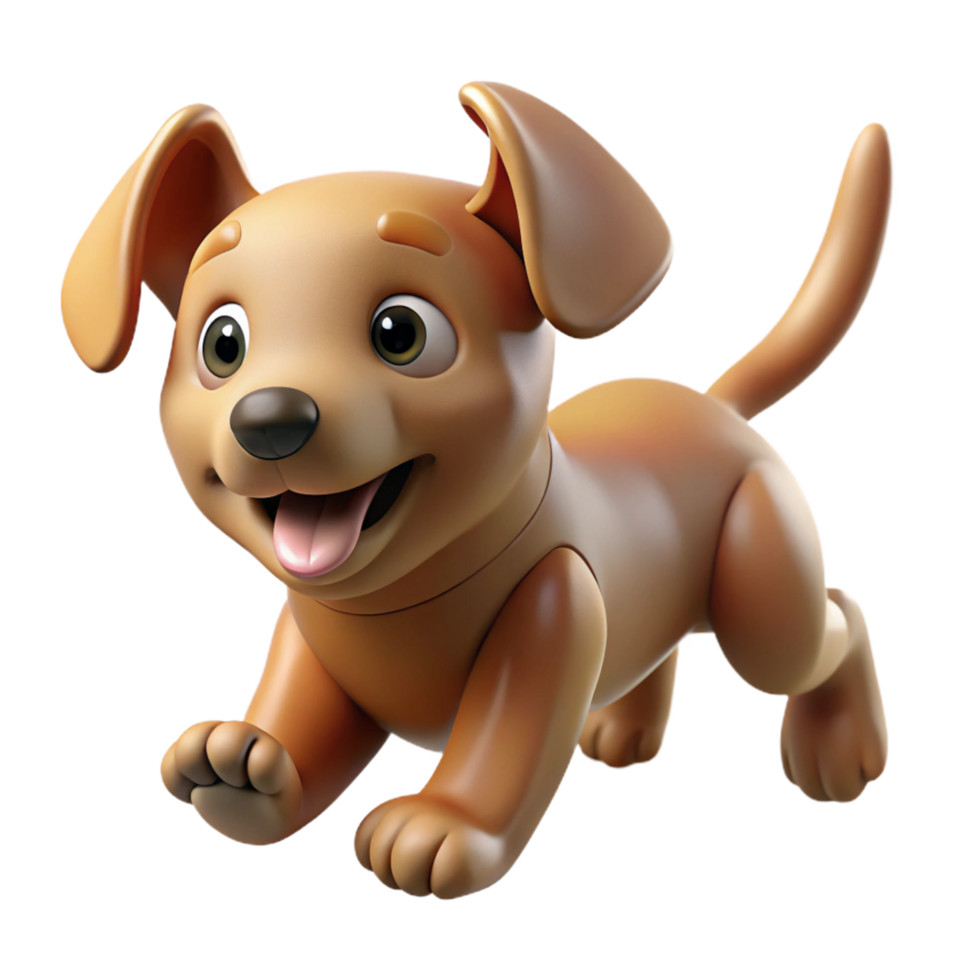 peaceful captivating A playful puppy chasing its tail, dynamic action shot with blurred motion, in a cute and whimsical style top tier png