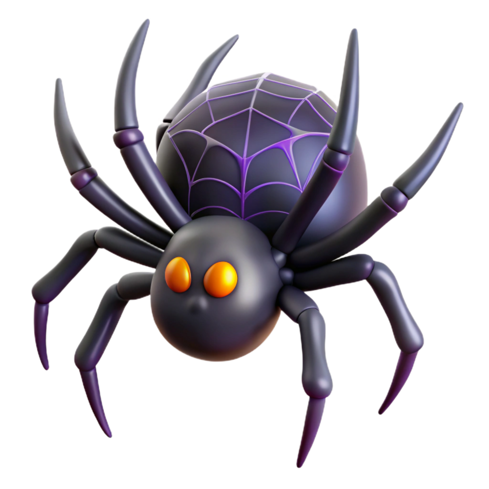 serene minimalist A spooky spider spinning its web in a dark forest, eerie lighting, Halloween theme 8K png
