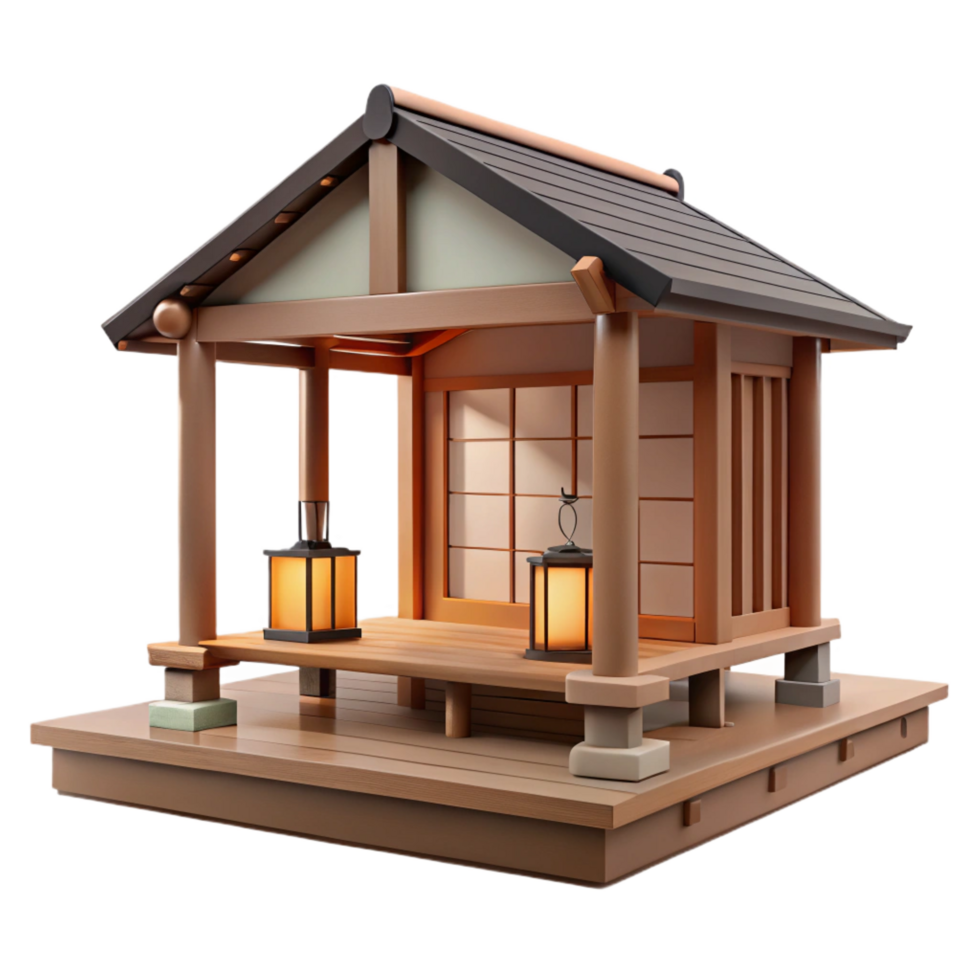 exceptional traditional A minimalist Japanese tea house, wooden beams, natural light, serene atmosphere, zen style, fine detail png