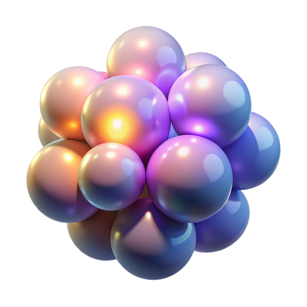 rare contemporary A cluster of luminous orbs in varying sizes and colors, emitting a soft, ambient glow, dreamlike lighting with soft focus, Surrealist style gallery standard png