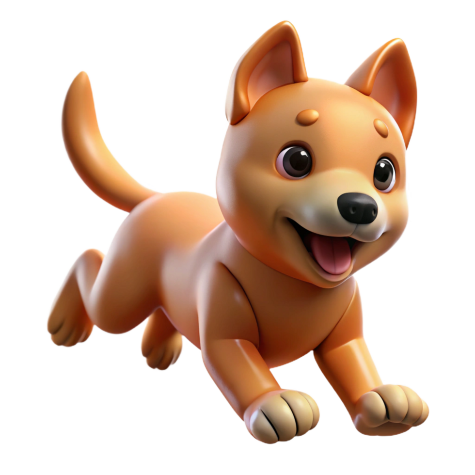 whimsical gorgeous A playful puppy chasing its tail, dynamic action shot with blurred motion, in a cute and whimsical style exclusive png