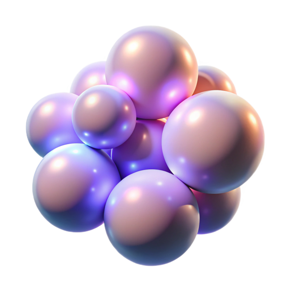 extraordinary acclaimed A cluster of luminous orbs in varying sizes and colors, emitting a soft, ambient glow, dreamlike lighting with soft focus, Surrealist style png