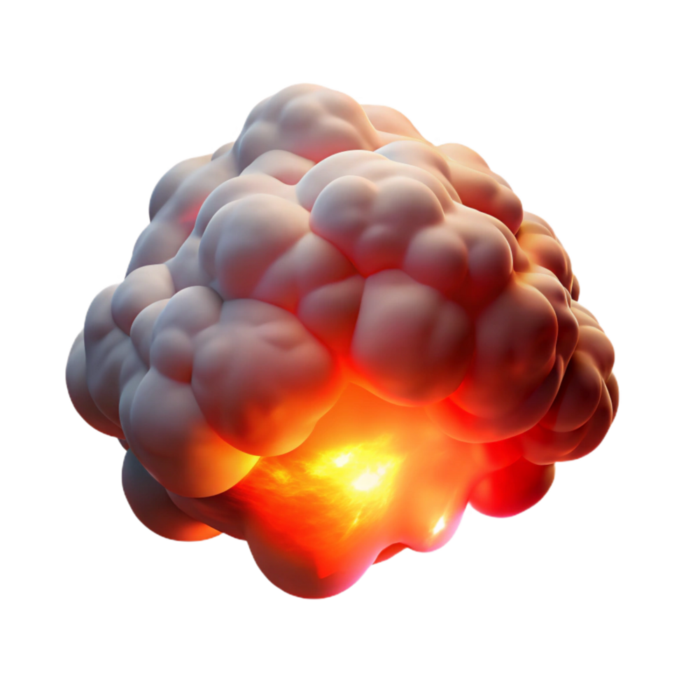 rare futuristic A cloud of iridescent dust, illuminated from below by a fiery red light. Abstract photography style flawless png