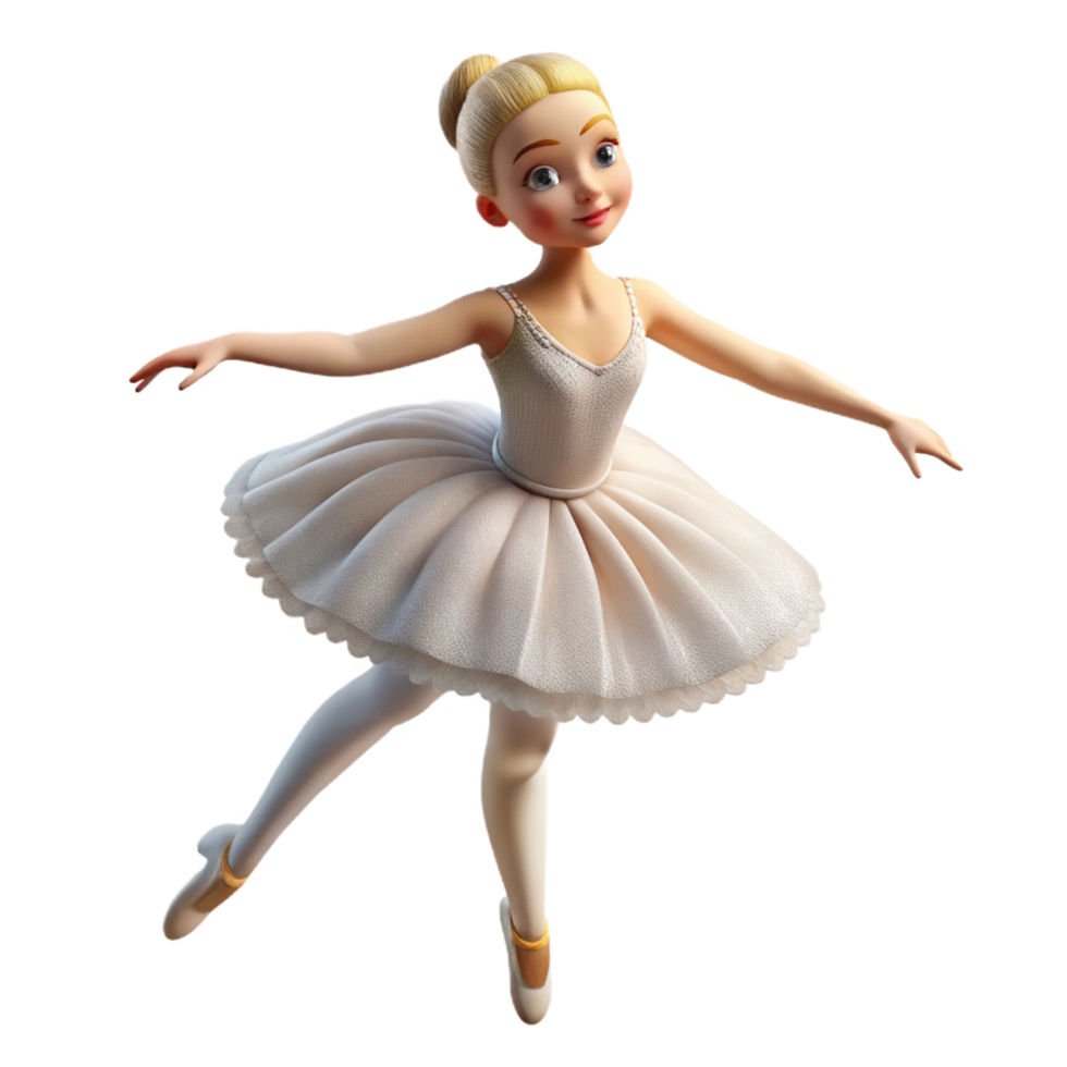 remarkable bohemian Portrait of a graceful ballerina in a flowing white tutu, soft stage lighting, impressionistic style exclusive png