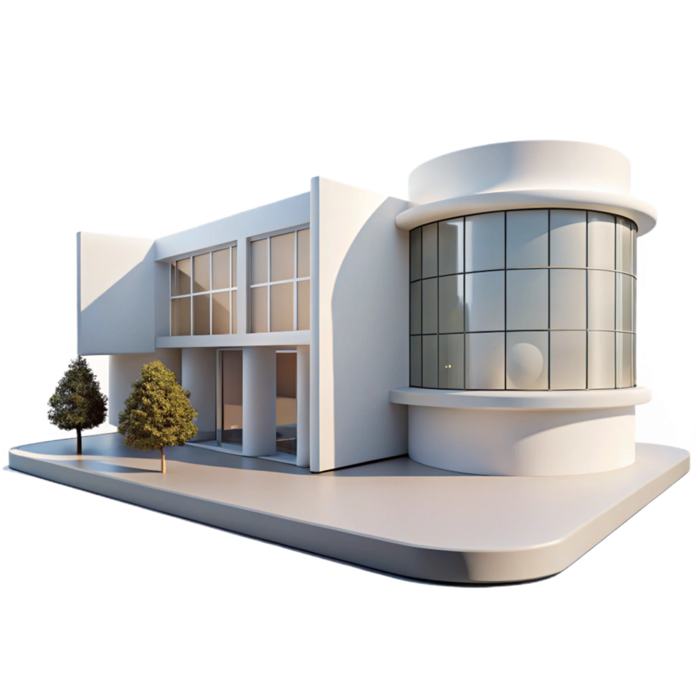 exquisite gothic Modern art museum, white walls and large windows, natural light, minimalist, modern style exclusive png