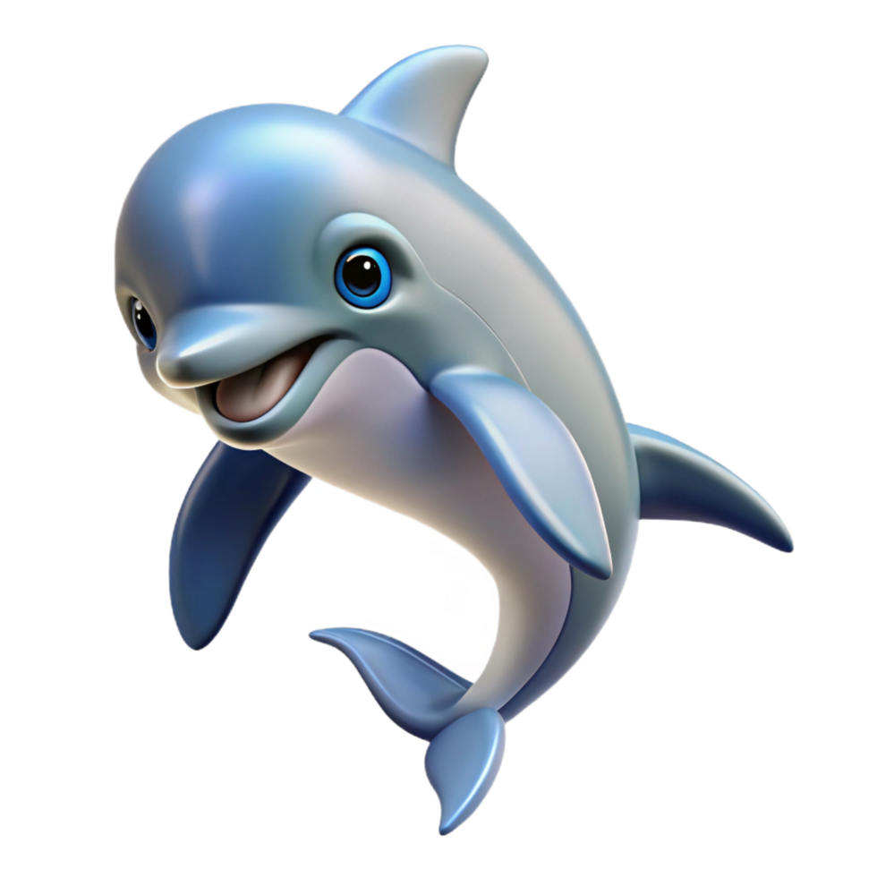 signature bohemian Portrait of a playful dolphin leaping out of the water, bright sunlight, photographic style studio quality png