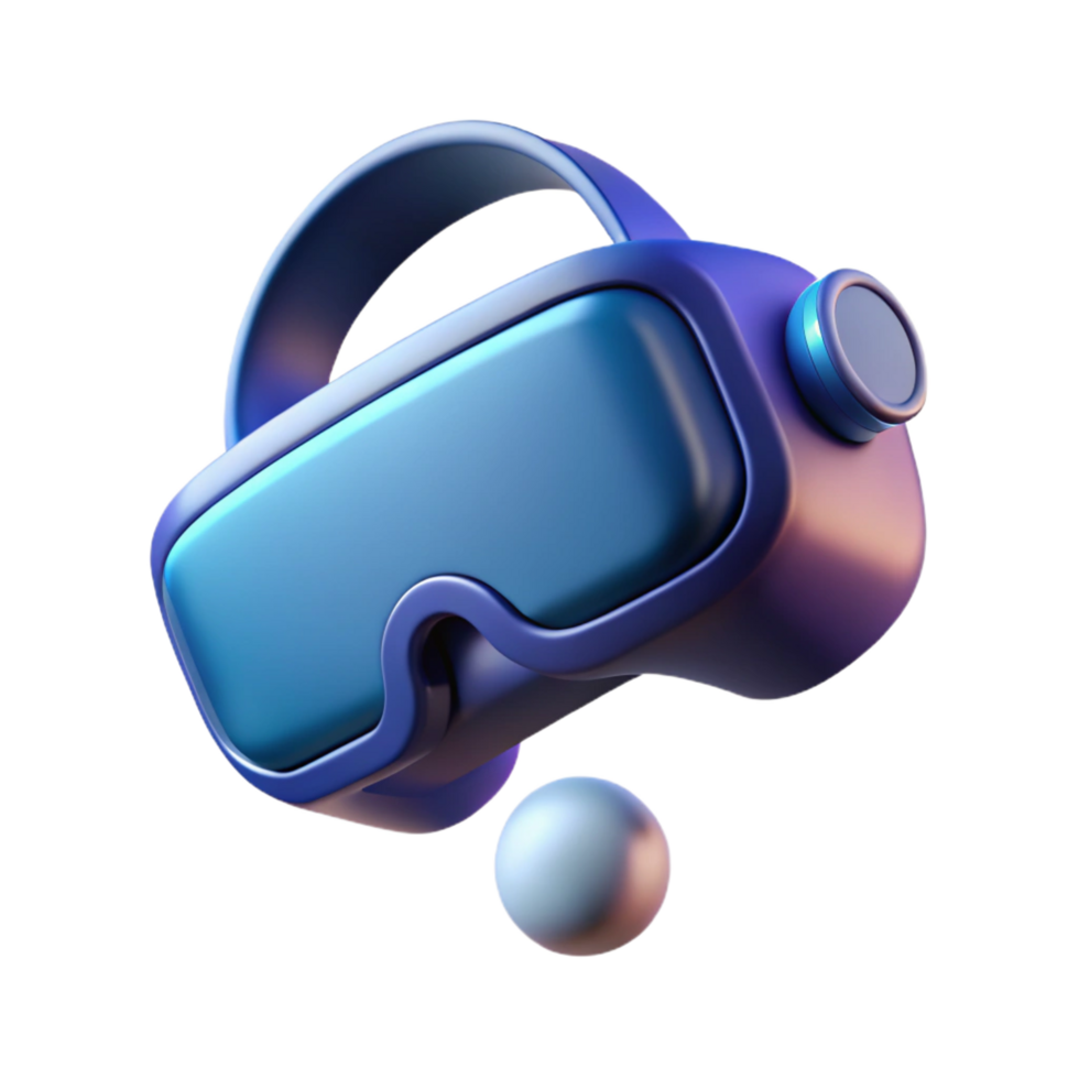 sumptuous calm mid century A virtual reality headset floating in mid air, soft, diffuse lighting, minimalist style ultra HD png