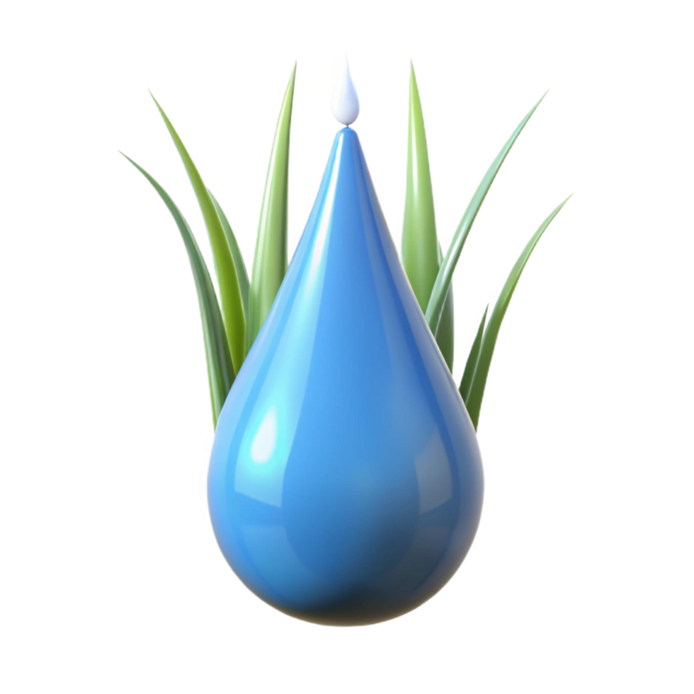 extraordinary ethereal baroque A single, perfect raindrop hanging from a blade of grass. Macro photography, reflective surface top tier png
