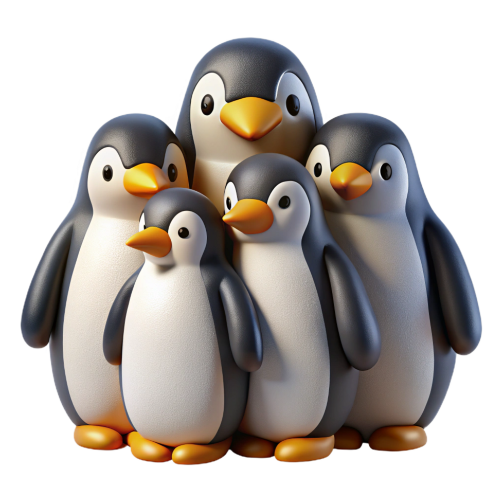 fascinating coveted A group of penguins huddled together for warmth, blizzard conditions, photorealistic rendering png