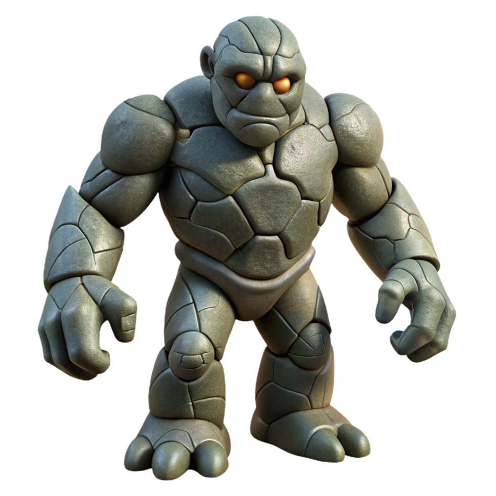 beautiful dynamic gothic An ancient golem awakening, cracked stone texture, dramatic lighting, dark fantasy style museum quality png