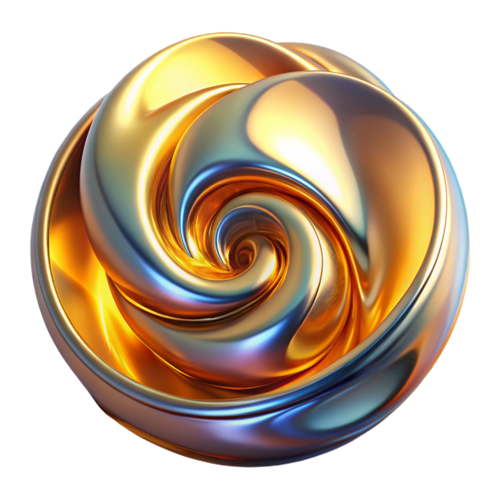 unparalleled futuristic A close up of a liquid metal surface, with swirling patterns and iridescent reflections, illuminated by a warm, golden light. Abstract macro photography style refined png