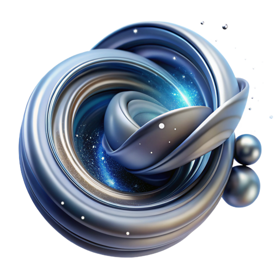 pristine iconic An abstract representation of time, using swirling lines and glowing particles, with a dynamic composition and a blurred effect png