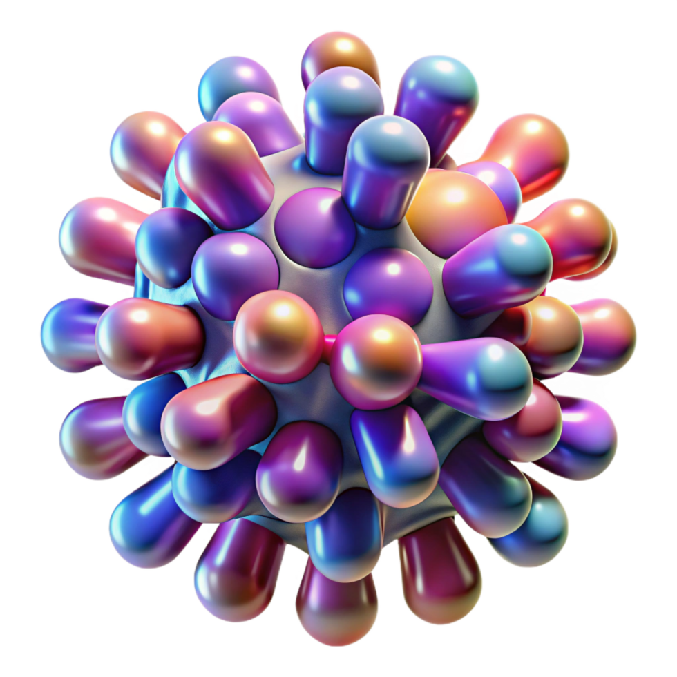 energetic magnificent A swarm of nanobots forming a complex, dynamic shape, illuminated by a shifting spectrum of colors, rendered in a microscopic, abstract style fine detail png