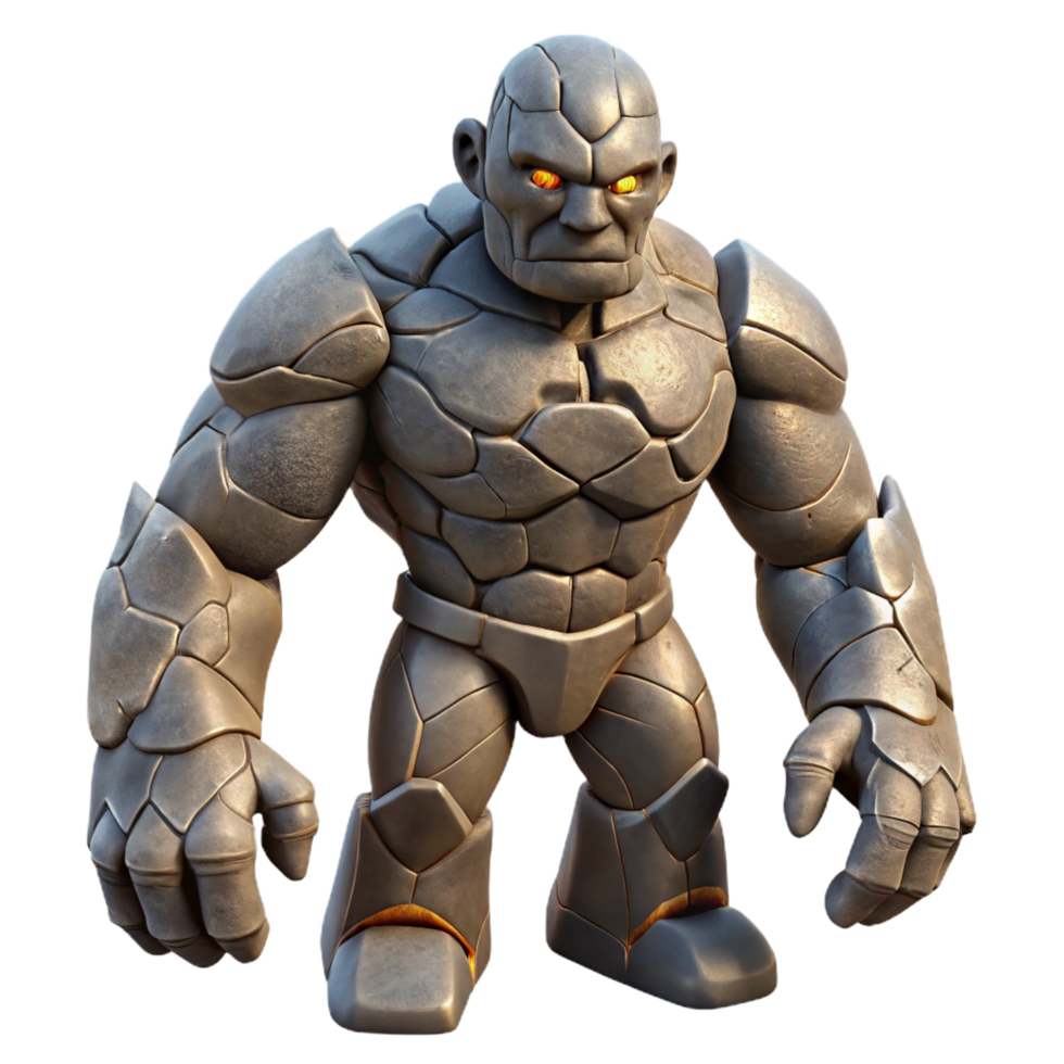 magnificent remarkable An ancient golem awakening, cracked stone texture, dramatic lighting, dark fantasy style png