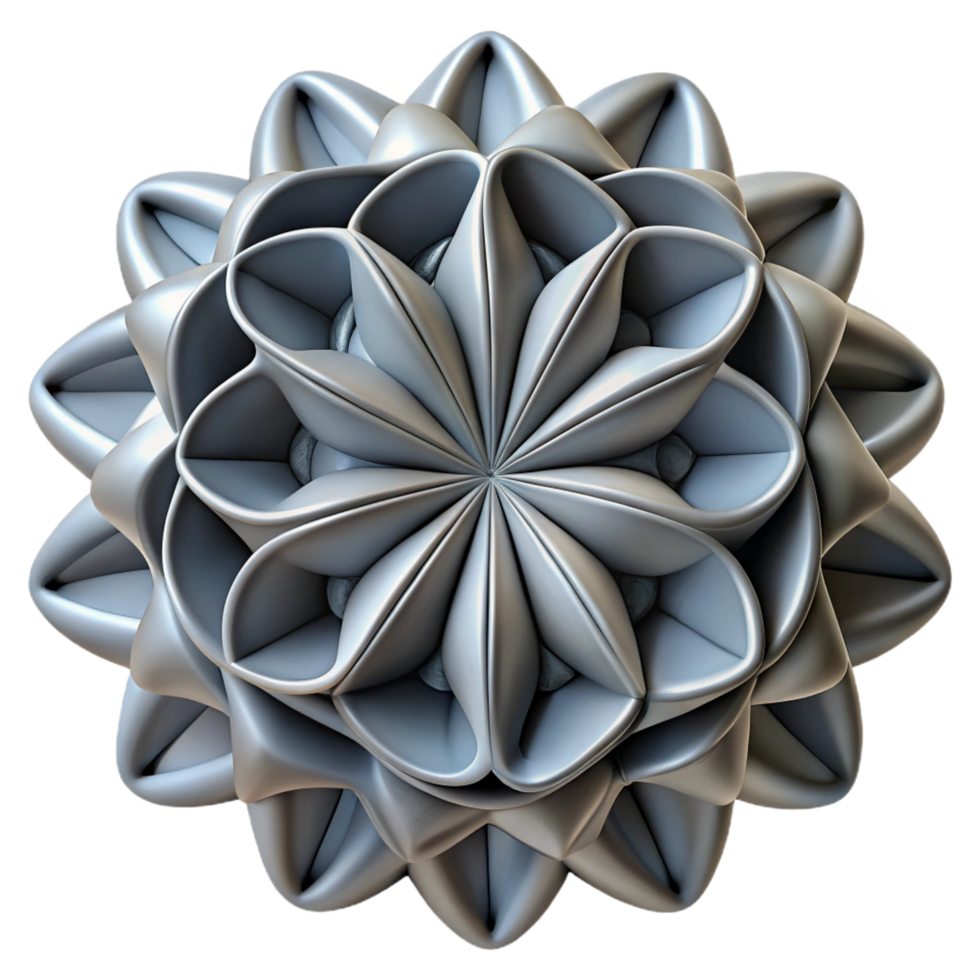 immaculate elegant A complex fractal pattern, rendered in shades of grey, with a subtle texture and a deep, three dimensional appearance impeccable png