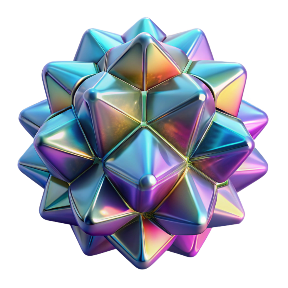 distinguished geometric A microscopic view of a crystalline structure, vibrant iridescent colors, intricate fractal patterns, scientific illustration style, sense of wonder and complexity 4K png