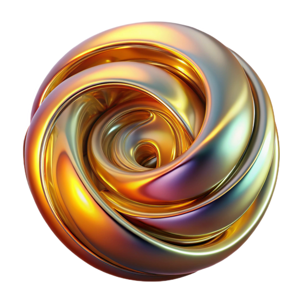 enchanting futuristic A close up of a liquid metal surface, with swirling patterns and iridescent reflections, illuminated by a warm, golden light. Abstract macro photography style precision png