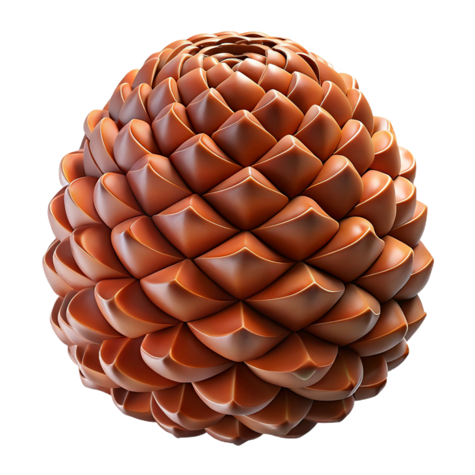 enchanting tranquil bohemian A single, perfect pine cone, intricate scales, detailed texture, rustic and natural, luxury png