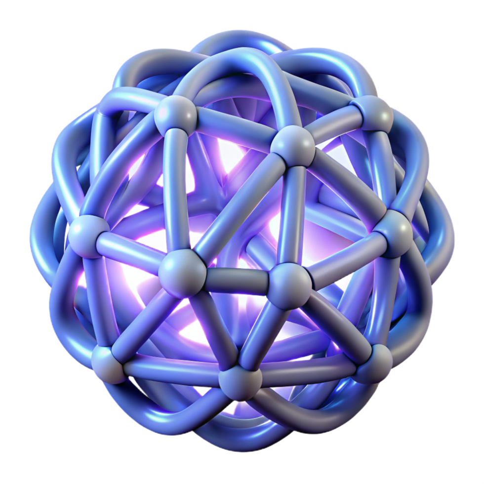 celebrated nordic A network of interconnected lines and curves creating a complex, interwoven pattern, illuminated by a soft, ambient glow precision png