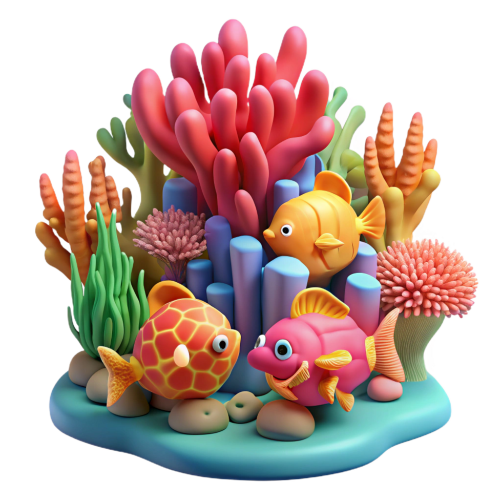 glorious modern A vibrant coral reef teeming with fish, underwater photography, colorful and detailed style original png