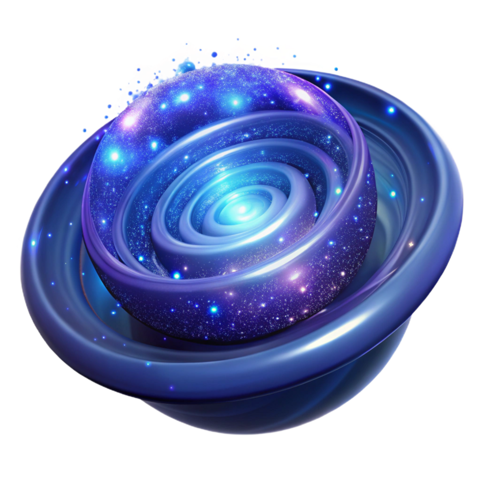 impressive remarkable A field of glowing particles, swirling and dancing in a cosmic ballet, in a majestic, awe inspiring style, with a deep blue nebula backdrop lighting png