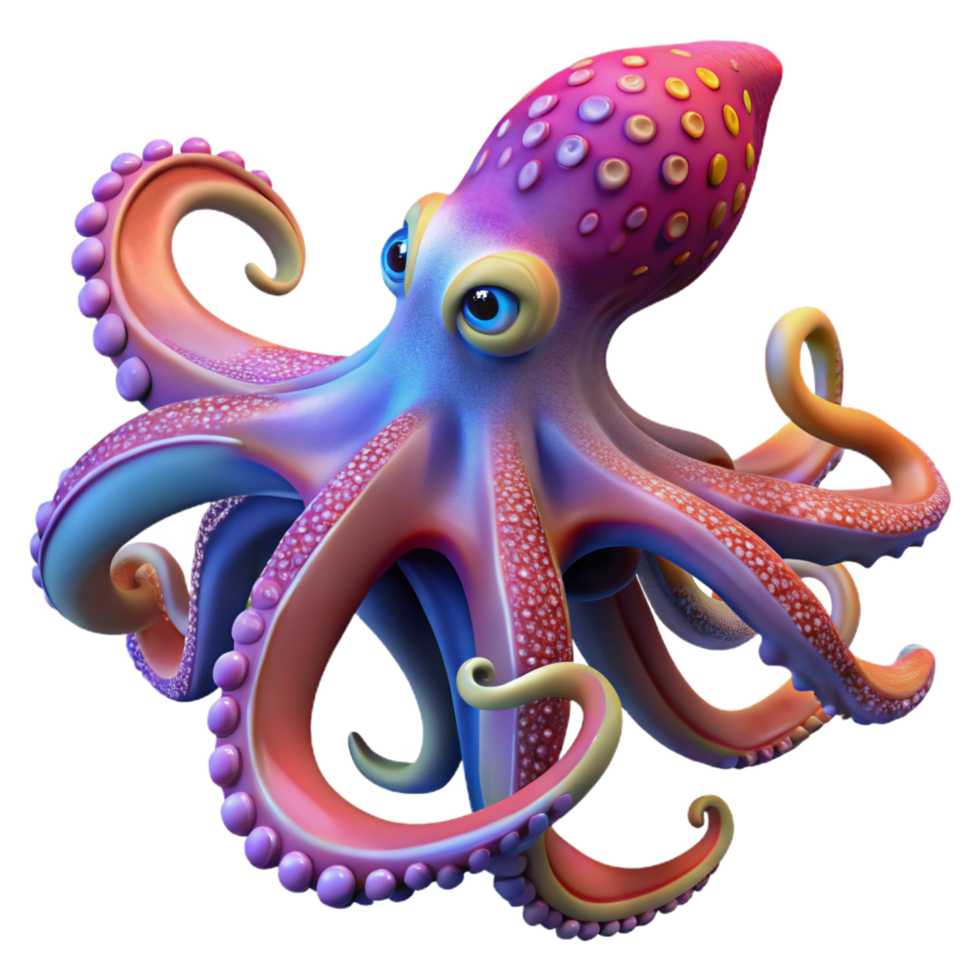 stunning nordic A giant Pacific octopus camouflaged against a coral reef, its skin rippling with changing colors, in a vibrant, underwater photography style artisan png
