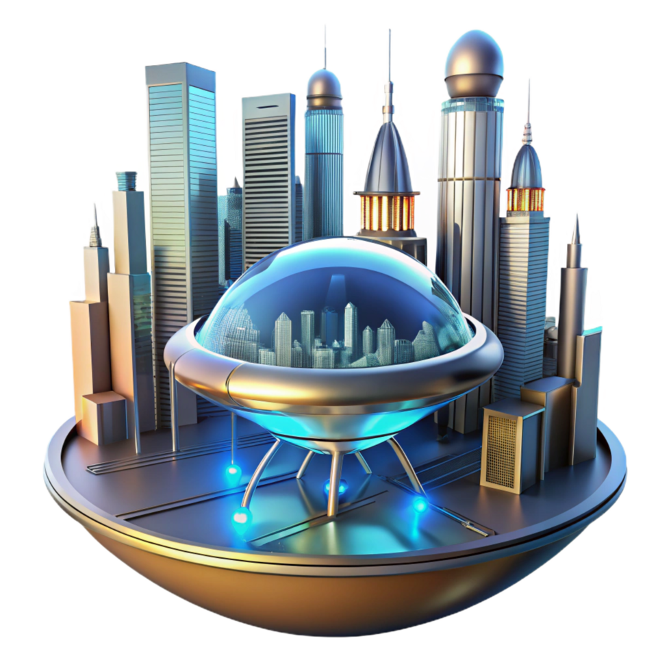 serene exceptional A spaceship landing on a futuristic cityscape, sleek metallic design, bright lights, dynamic angle, science fiction, cinematic, png