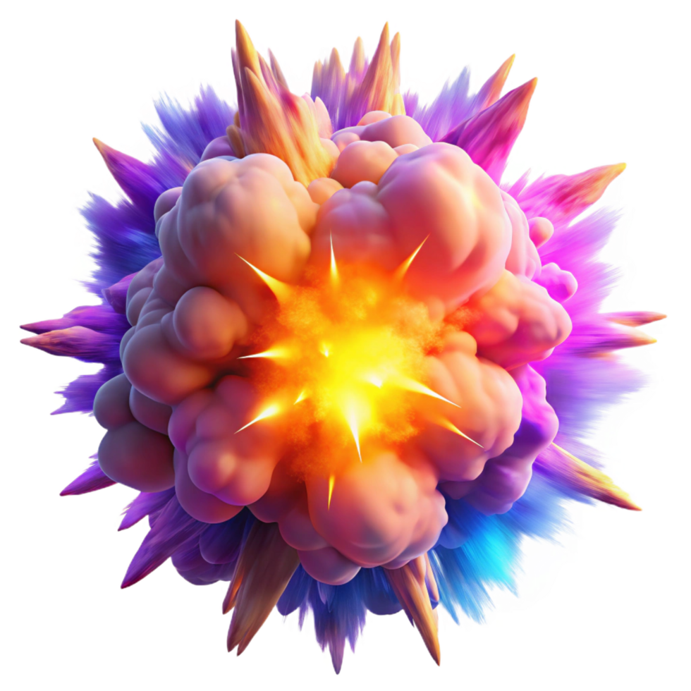 fascinating creative A chaotic explosion of vibrant, saturated hues, resembling a nebula, with a bright, celestial light source high resolution png