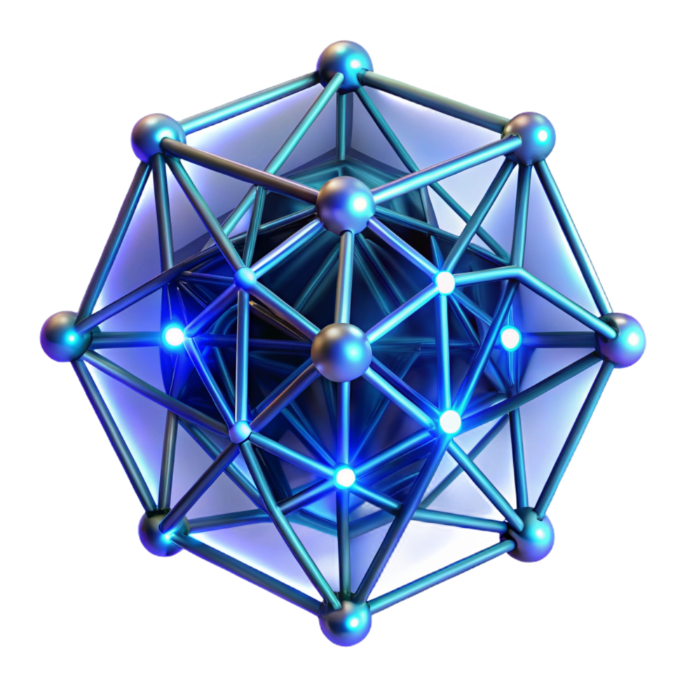 sumptuous notable A network of interconnected, glowing lines, forming a complex, geometric pattern, with a bright, neon light source png