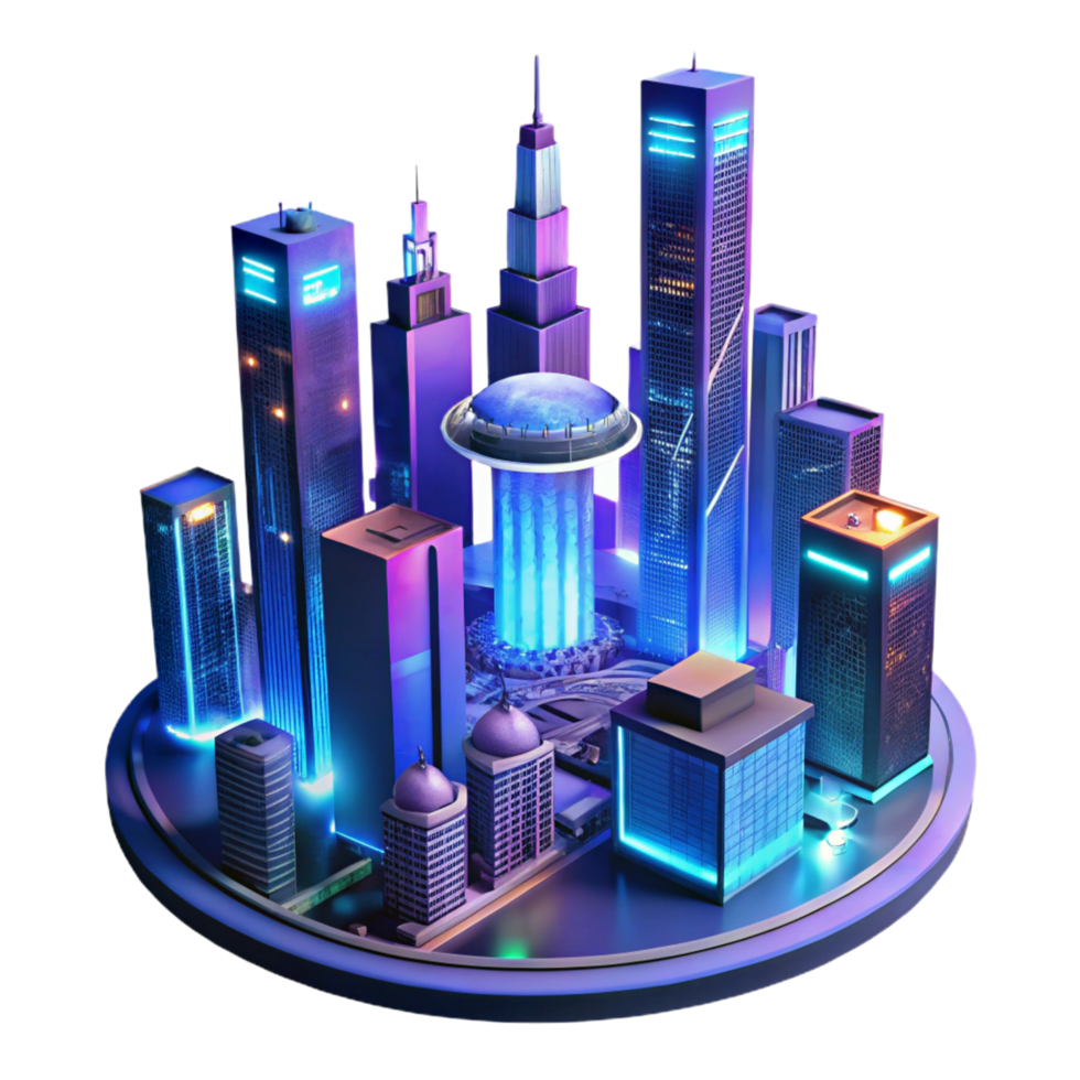 glorious rare A futuristic cityscape at night, towering holographic advertisements casting vibrant hues across flying vehicles, rendered in a pixel art style png