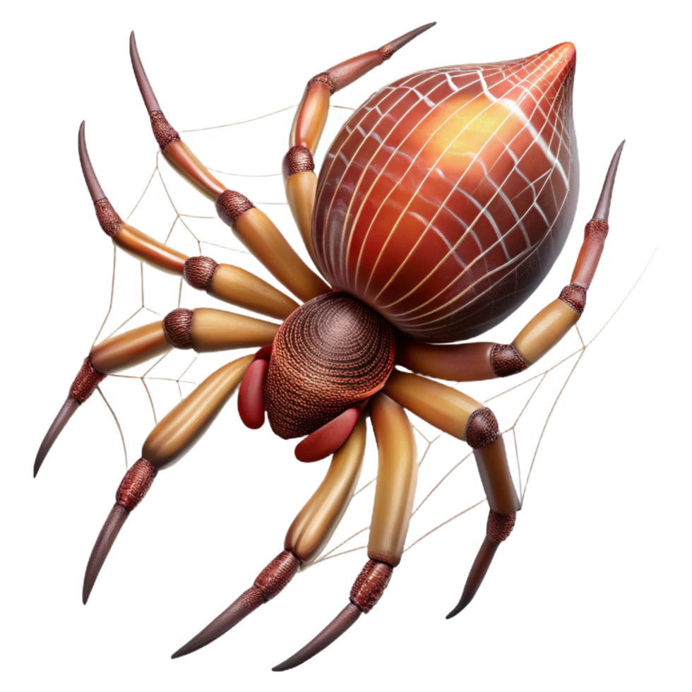 sumptuous surreal A spider spinning a web, intricate detail, delicate silk threads, macro photography fine detail png