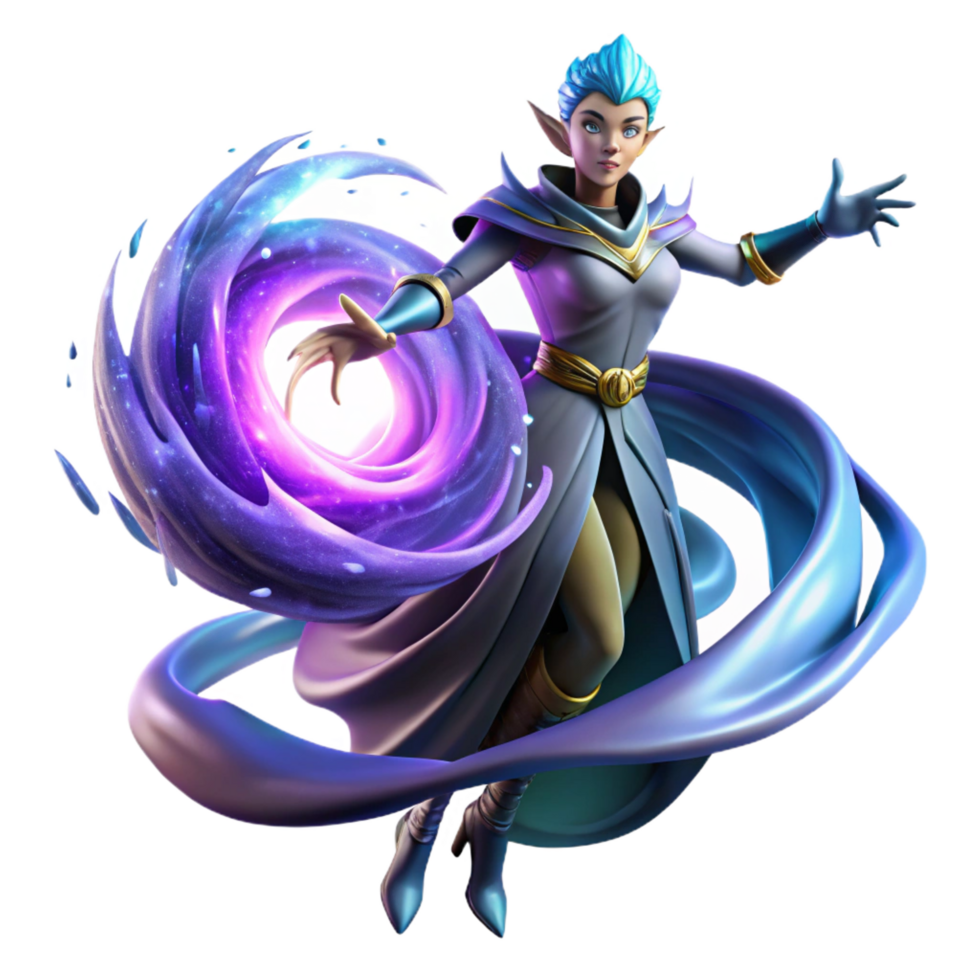 serene rare A powerful sorceress summoning a swirling vortex of magical energy, dynamic lighting, digital painting style png