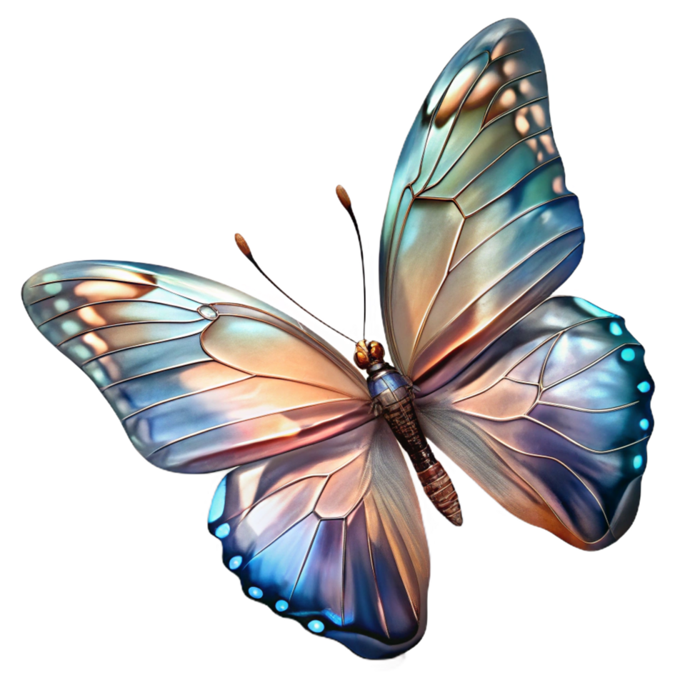 wonderful acclaimed Portrait of a delicate butterfly with intricate wing patterns, illuminated by soft sunlight, in a macro photography style png
