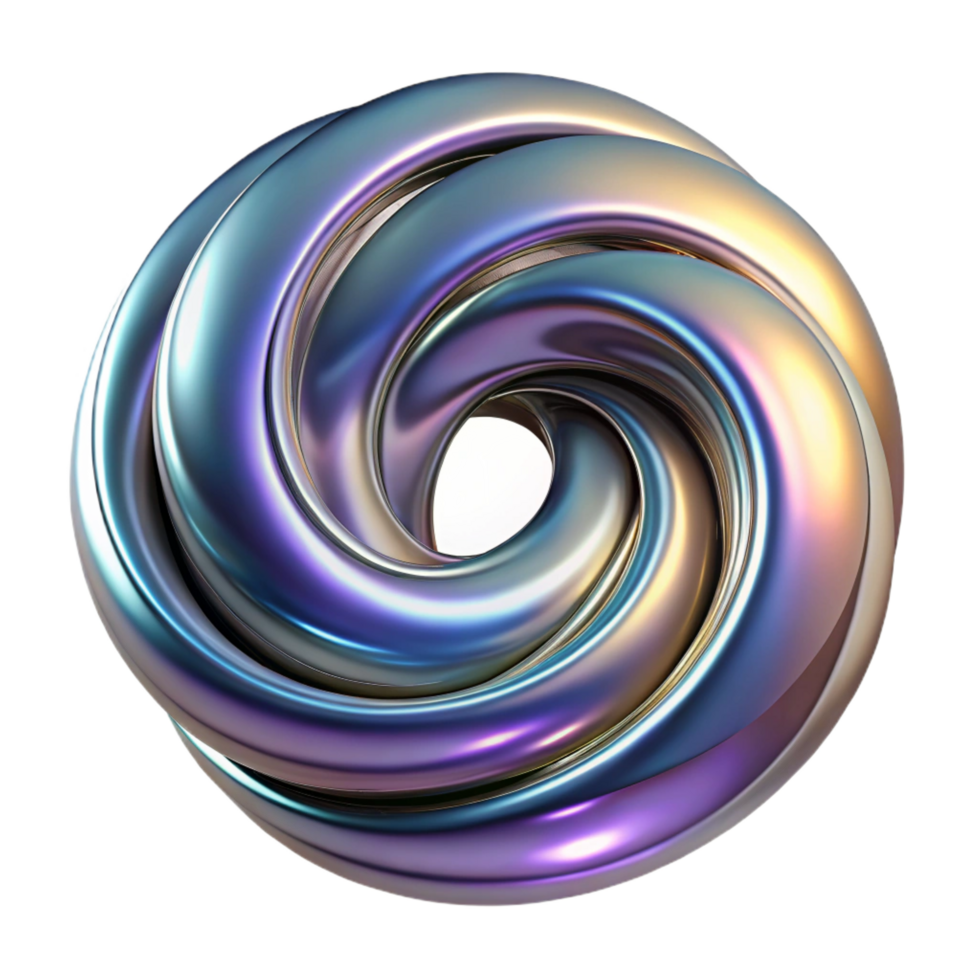 calm mesmerizing A swirling vortex of liquid metal, reflecting distorted, metallic colors, with a smooth, 3D render style 8K png