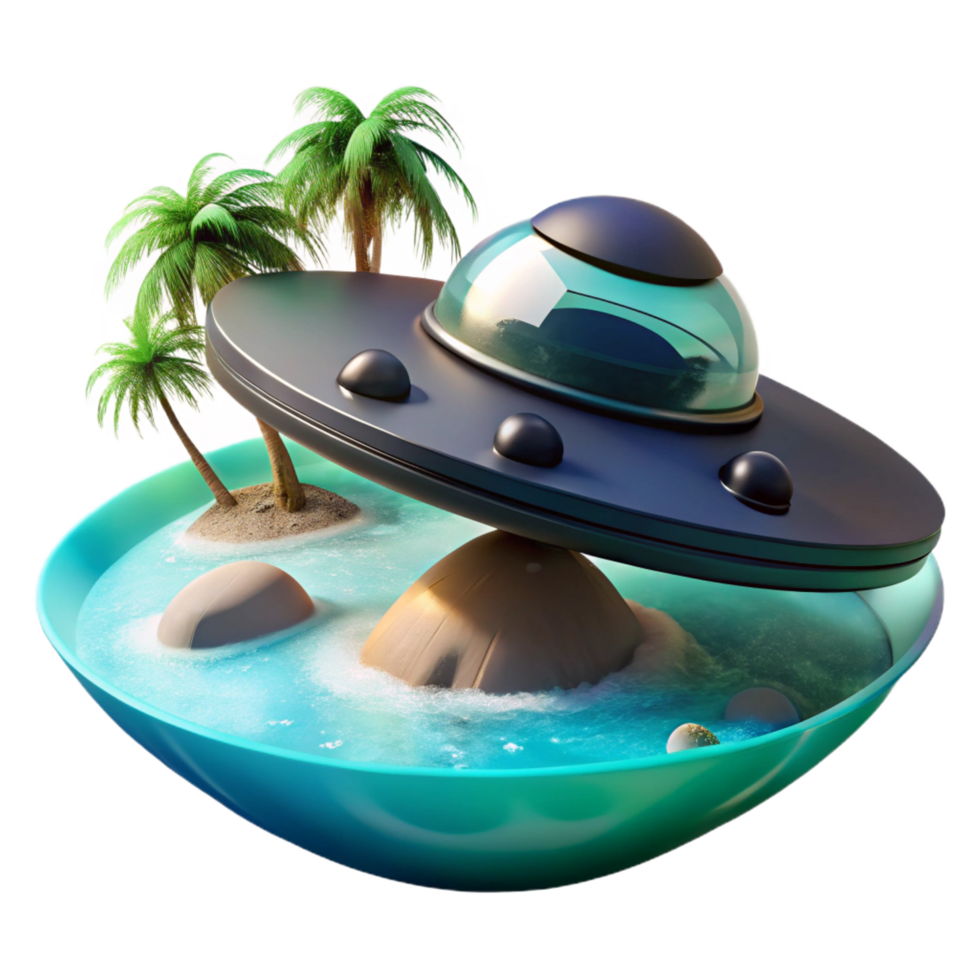 nostalgic spectacular A sleek, black spaceship landing on a pristine, alien beach, crystal clear turquoise water lapping at the shore, vibrant, tropical color palette, digital art style original png