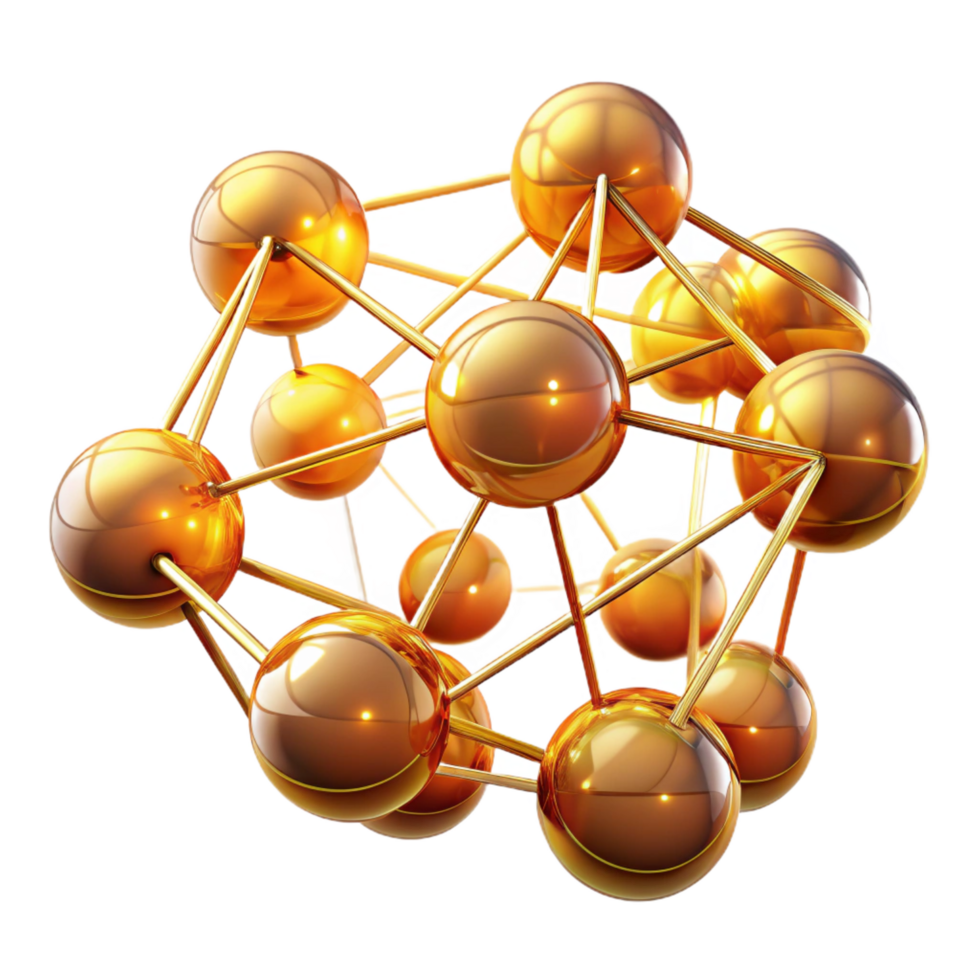 enchanting timeless A network of interconnected glowing orbs, creating a complex and dynamic structure, illuminated by a warm, golden light. Abstract network visualization, futuristic png