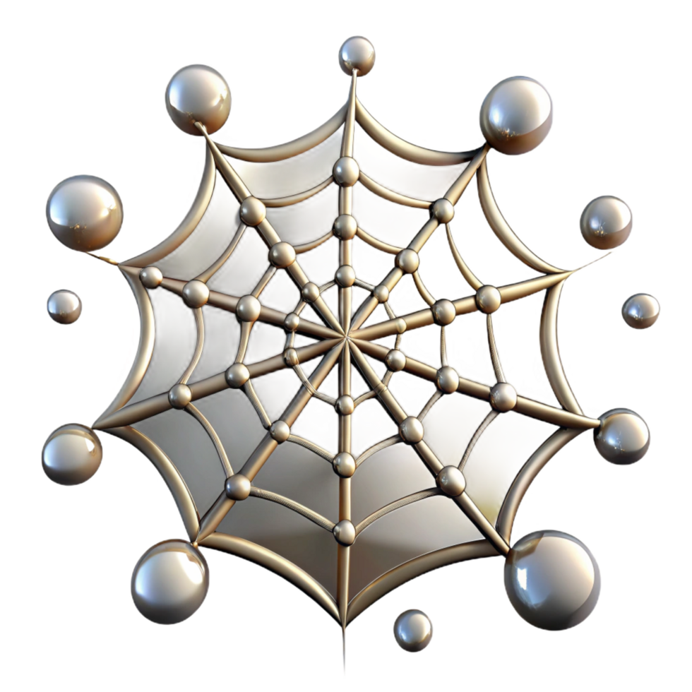 nostalgic immaculate A dew covered spiderweb glistening in the early morning sun, macro photography style, with visible water droplets premium png