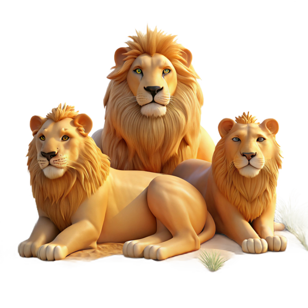 alluring traditional A majestic lion pride resting in the savanna, golden hour light, wildlife photography style gallery standard png