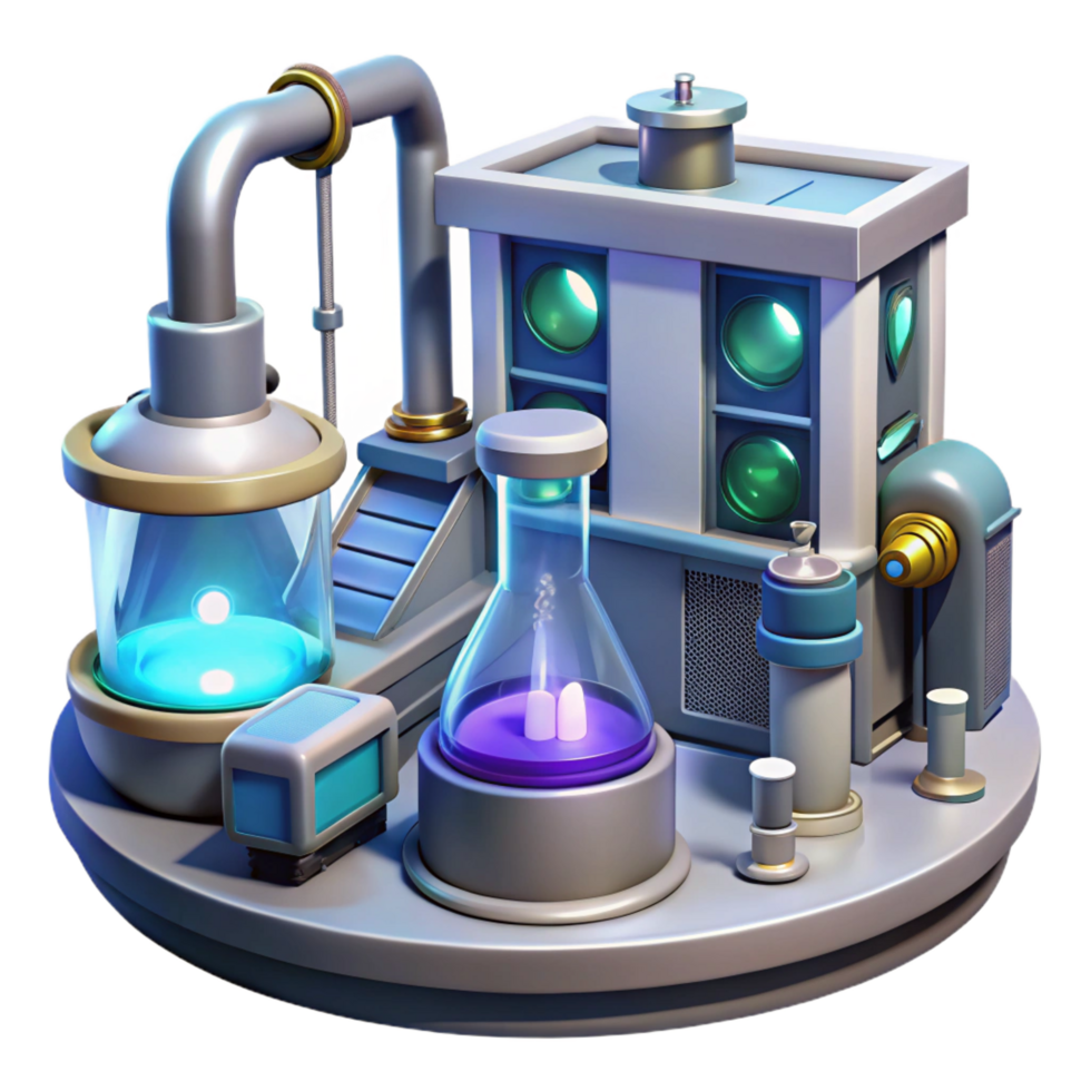enchanting distinctive A futuristic laboratory, advanced scientific equipment, sterile, bright lighting, realistic style png