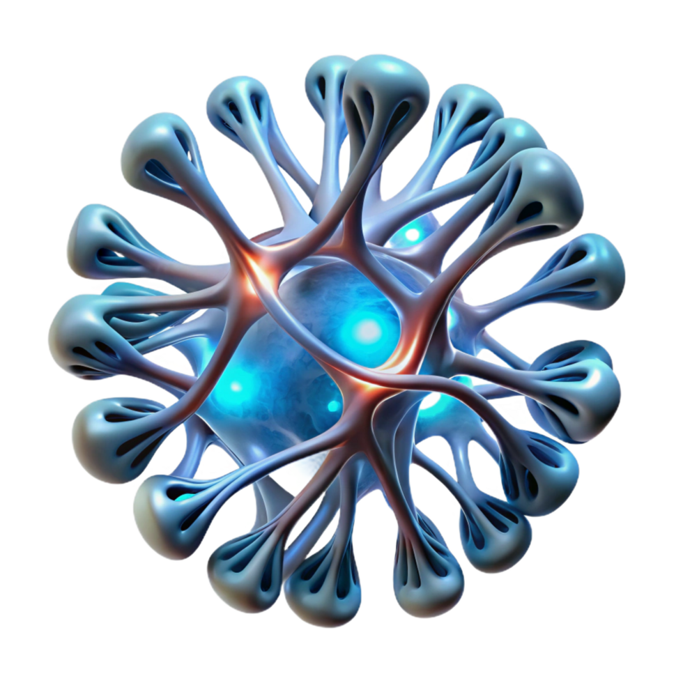 dramatic glorious A network of intricate, bioluminescent veins, pulsating with a gentle, internal light, evoking a sense of organic decay. Biopunk style studio quality png
