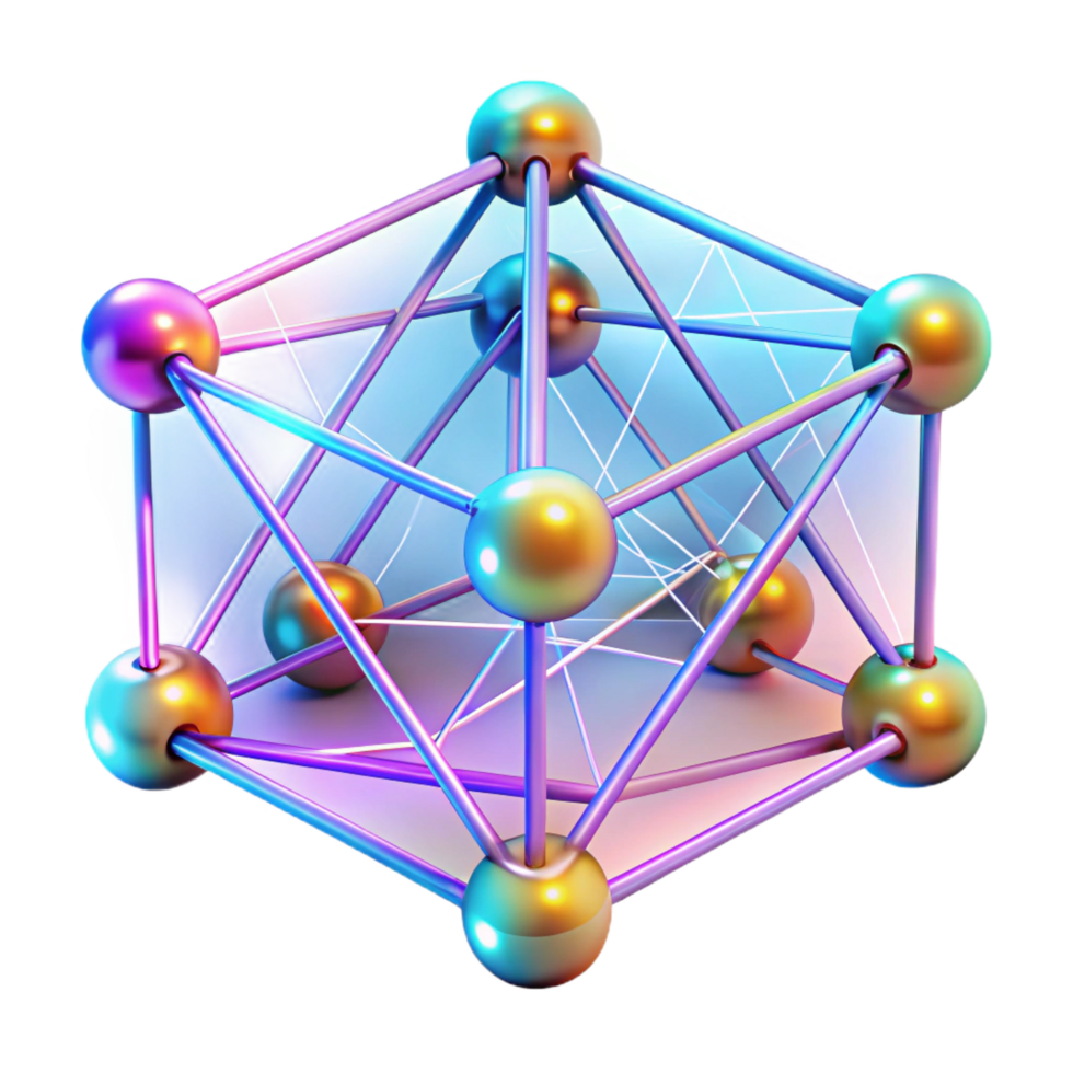 spectacular remarkable A network of interconnected nodes pulsing with data, glowing lines tracing the flow of information, abstract, neon colors, dark background png