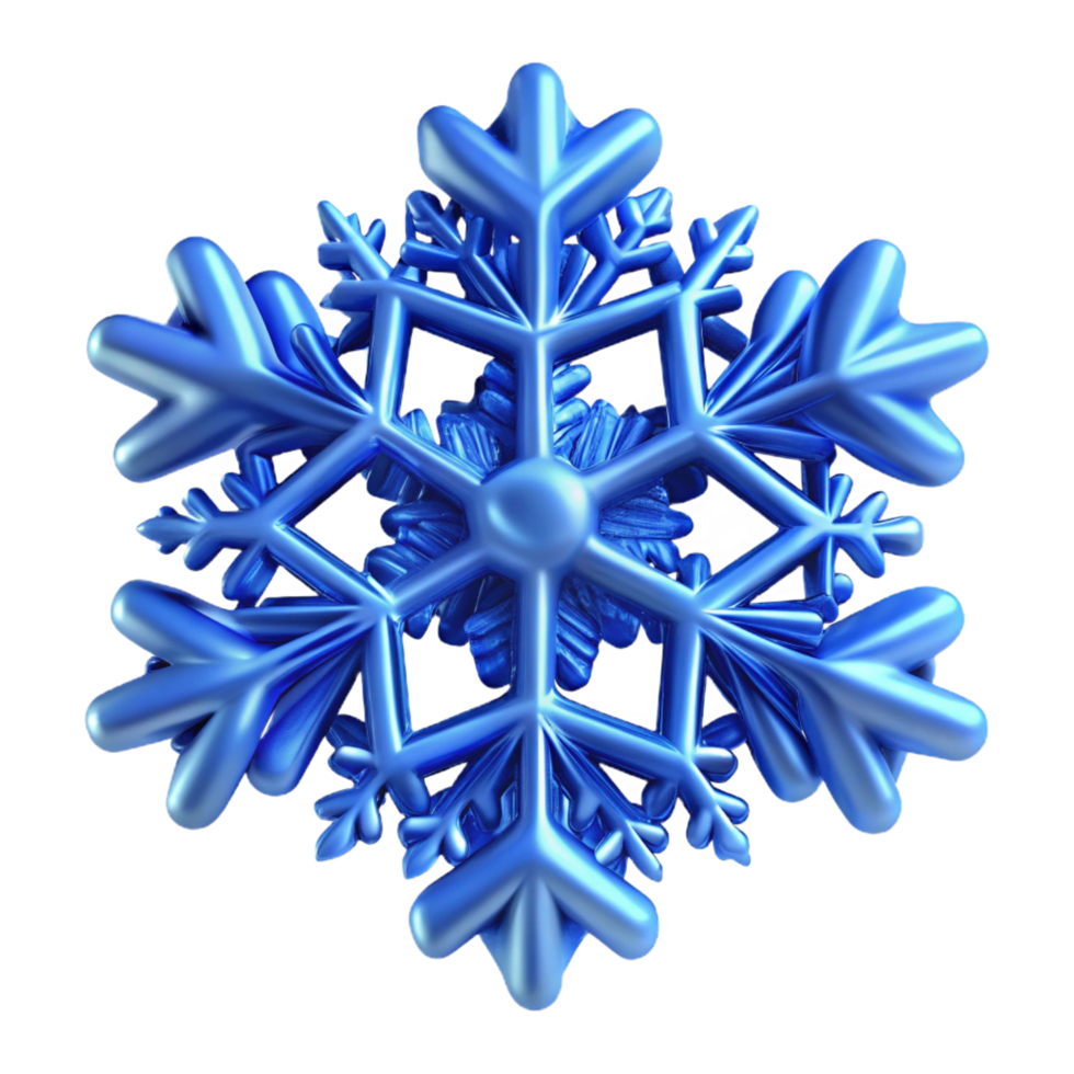 stunning avant garde A close up of a snowflake, intricate and detailed, with a cold, blue light studio quality png