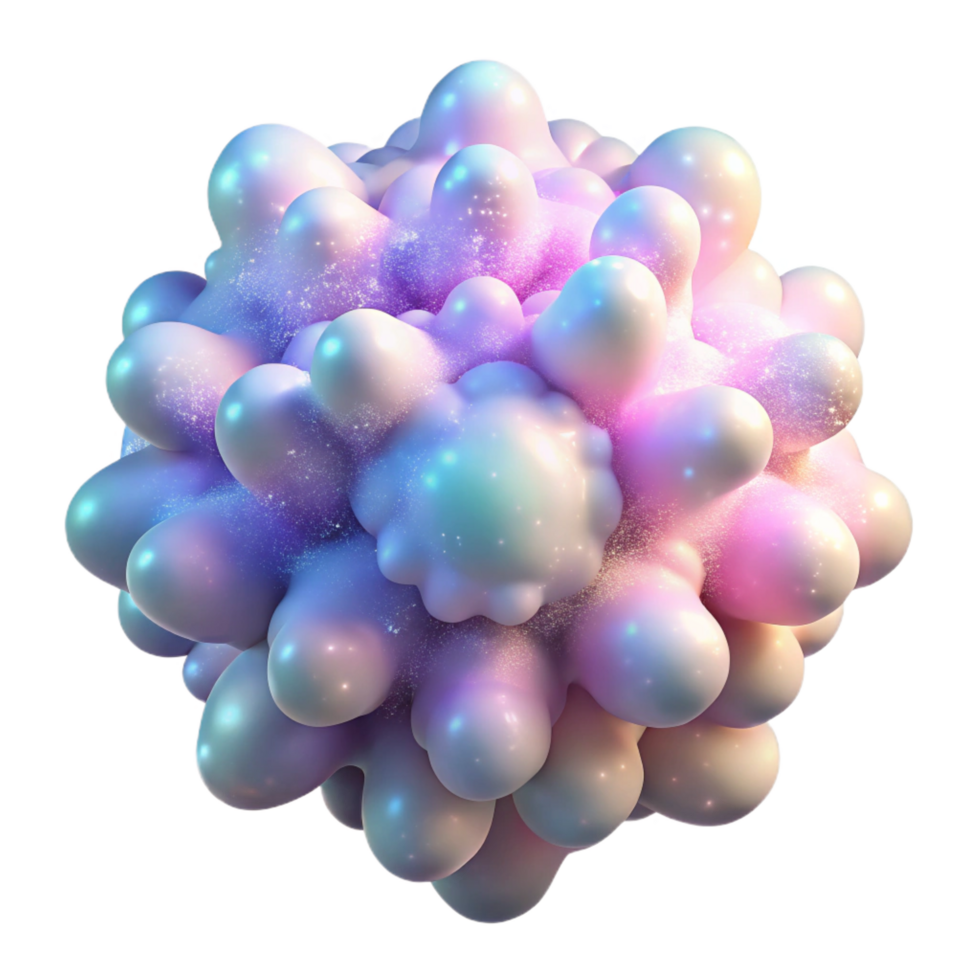 unforgettable abstract A chaotic explosion of pastel particles, resembling a nebula, with a subtle, pearlescent sheen, lit by a diffused, ambient light, in a Surrealist style crisp png