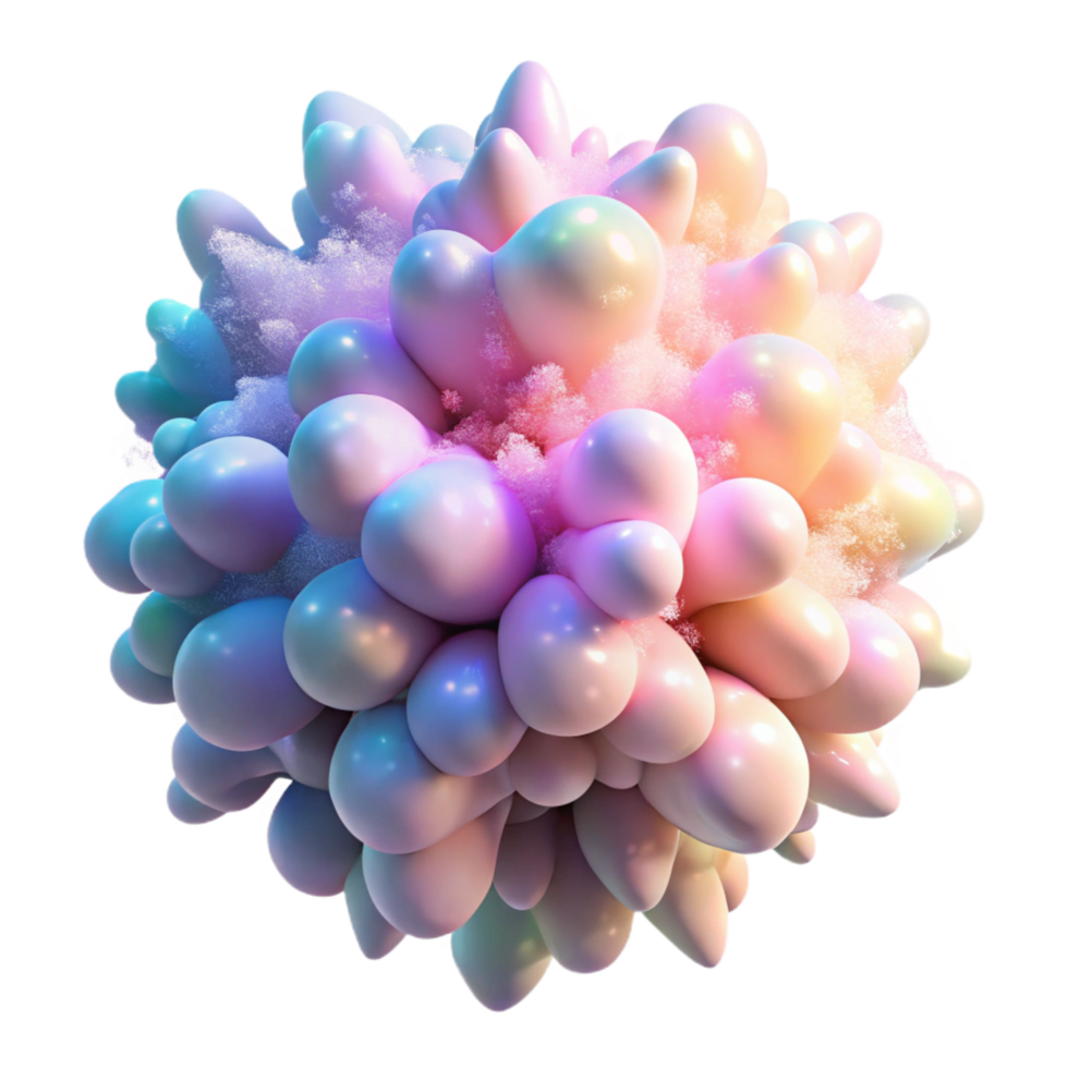beautiful coveted A chaotic explosion of pastel particles, resembling a nebula, with a subtle, pearlescent sheen, lit by a diffused, ambient light, in a Surrealist style png