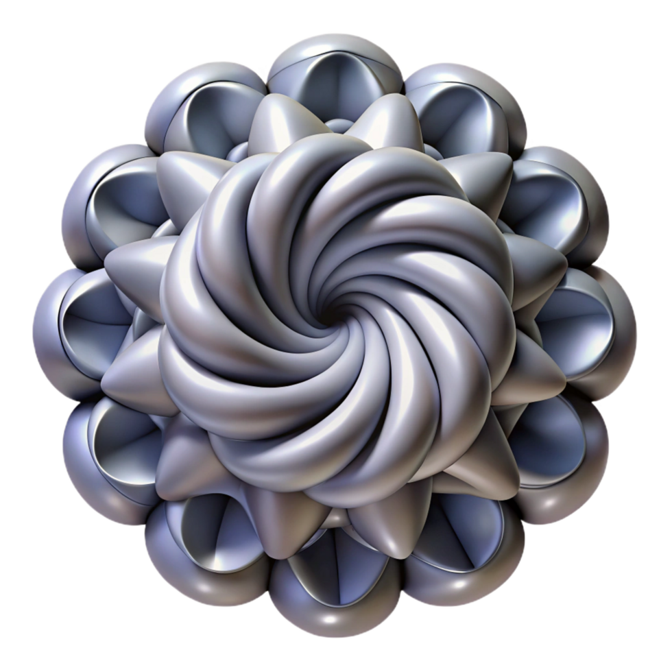 breathtaking unforgettable A complex fractal pattern, rendered in shades of grey, with a subtle texture and a deep, three dimensional appearance png