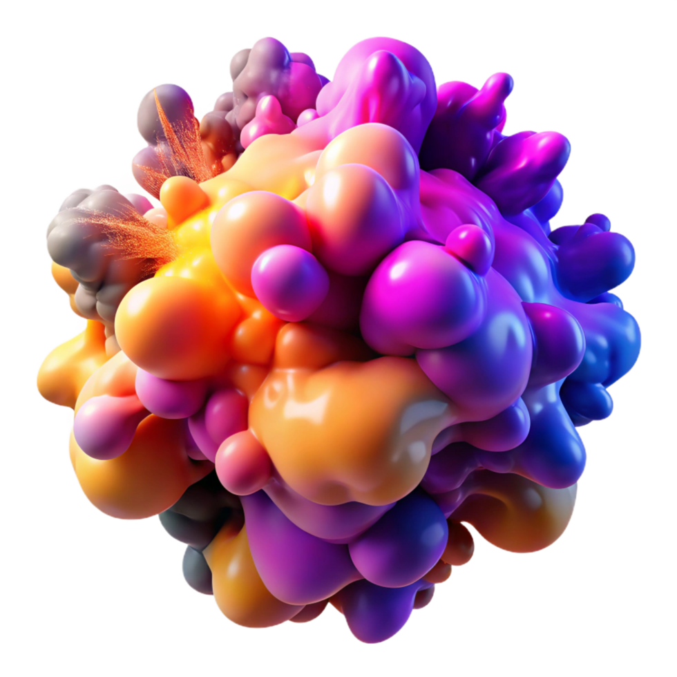 beautiful baroque A chaotic explosion of colorful particles, frozen in time, with dramatic chiaroscuro lighting, in a surrealist style crisp png