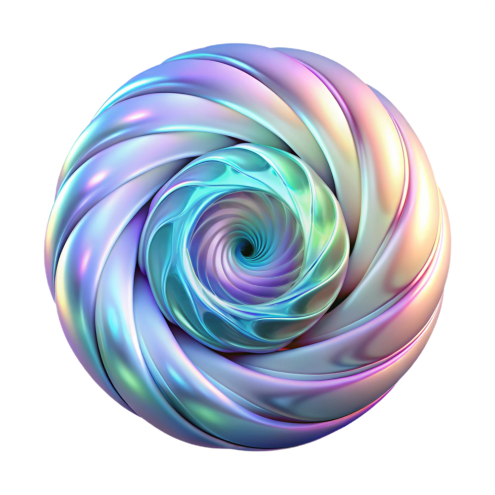 alluring calm traditional A swirling vortex of iridescent fractal patterns, illuminated by soft bioluminescent light, in a dreamy, ethereal style 4K png