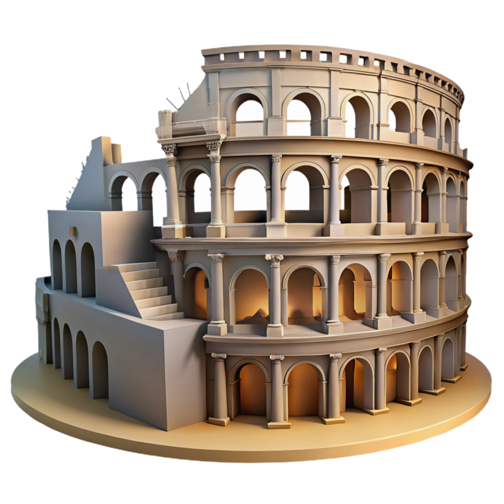 mesmerizing creative A Roman colosseum, crumbling ruins, dramatic lighting, historical, ancient architecture, artisan png