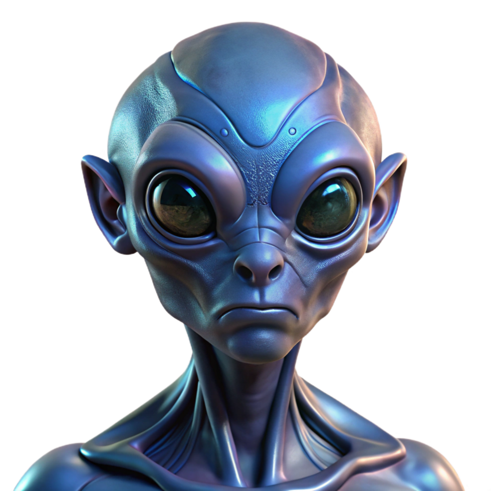 captivating passionate mid century A close up portrait of an alien with iridescent skin and multifaceted eyes, intricate details, dramatic lighting, rendered in a hyperrealistic style professional png
